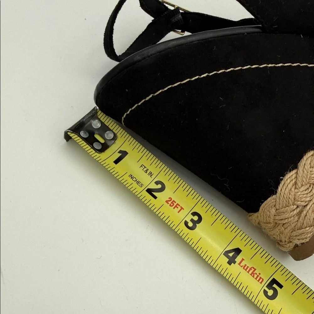 Brash Black Tan Wedge espadrilles Sandals women 12 casual vacation beach Y2K